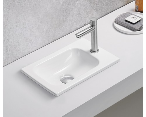 Раковина Gid N3340 71170 встраиваемая сверху белая 40.5x26x10