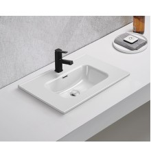 Раковина Gid 9070s 71156 встраиваемая сверху белая 71x46.5x17