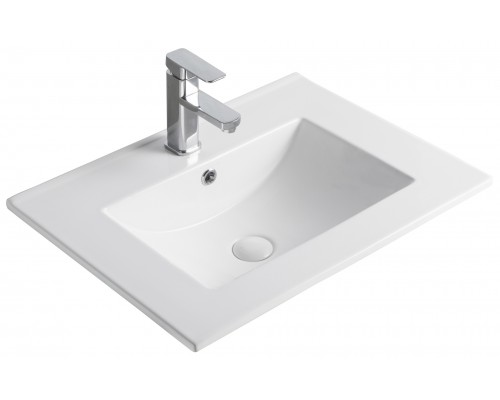 Раковина Gid 9060e 71101 встраиваемая сверху белая 61x46.5x17