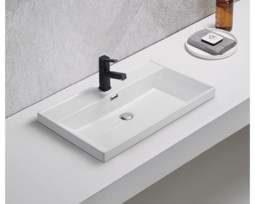 Раковина Gid 5560s 71166 встраиваемая сверху белая 61x46.5x15
