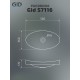Раковина Gid S7116 71162 встраиваемая сверху белая 56x36x17