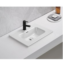 Раковина Gid 9060s 71155 встраиваемая сверху белая 61x46.5x17