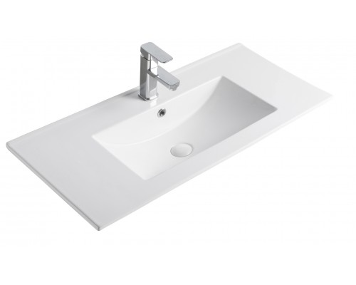 Раковина Gid NYJ803-90 71112 встраиваемая сверху белая 91x40x17