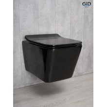 Унитаз подвесной Gid Tr2144BL 62224Y черная глянцевая 52x36x33.5
