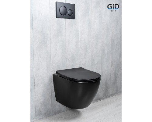 Унитаз подвесной Tornado Gid Tr2122TF-Bm 62261Y черный матовый 49x36x36