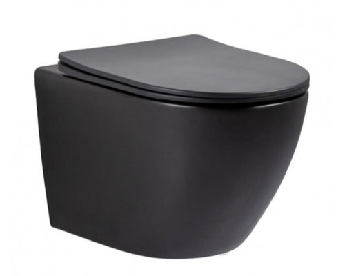 Унитаз подвесной Tornado Gid Tr2122TF-Bm 62261Y черный матовый 49x36x36