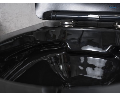 Унитаз подвесной Gid Tr2198-18 62204Y черная глянцевая 49x36x35.5