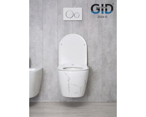 Унитаз подвесной Gid Ws2198 (СС) 62228Y под камень глянцевый 49x36x35.5