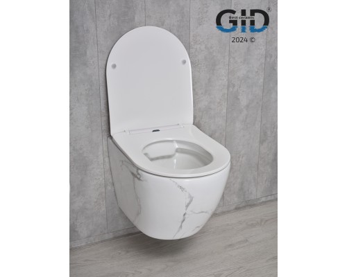 Унитаз подвесной Gid Ws2198 (СС) 62228Y под камень глянцевый 49x36x35.5