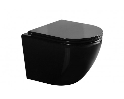 Унитаз подвесной Gid Tr2122BL 62237Y черная глянцевая 51x36x36