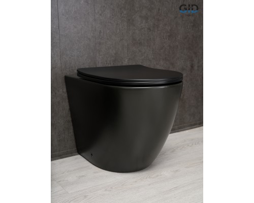 Унитаз приставной Gid TRS-269BM 62214Y черный матовый 56x36.5x42 Унитаз приставной Gid TRS-269BM 62214Y черный матовый 56x36.5x42