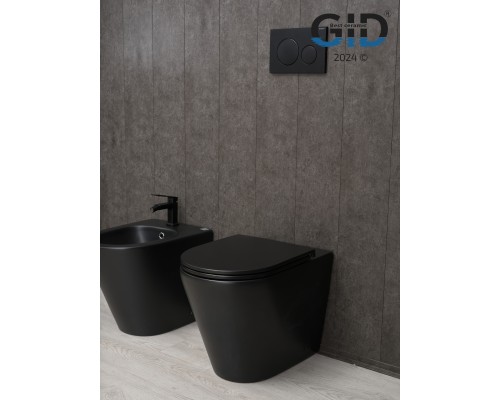 Унитаз приставной Gid TRS-263BM 62212Y черный матовый 56x36x41