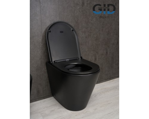 Унитаз приставной Gid TRS-263BM 62212Y черный матовый 56x36x41