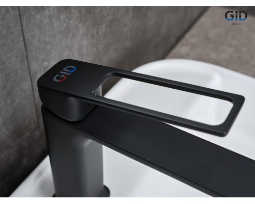 Смеситель для раковины Gid Niagara L057-BM-K L057BMK черный матовый Смеситель для раковины Gid Niagara L057-BM-K L057BMK черный матовый