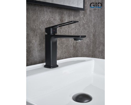 Смеситель для раковины Gid Niagara L057-BM-K L057BMK черный матовый Смеситель для раковины Gid Niagara L057-BM-K L057BMK черный матовый