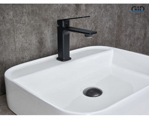 Смеситель для раковины Gid Niagara L057-BM-K L057BMK черный матовый Смеситель для раковины Gid Niagara L057-BM-K L057BMK черный матовый