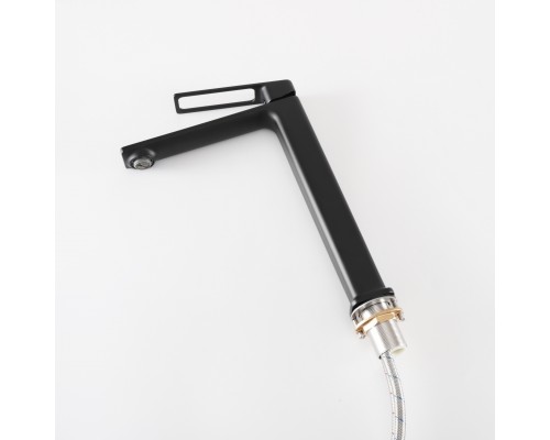 Смеситель высокий для раковины Gid Niagara L057-BM-D L057BMD черный матовый Смеситель высокий для раковины Gid Niagara L057-BM-D L057BMD черный матовый