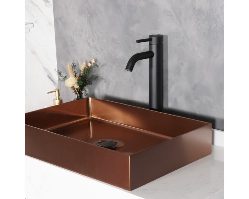 Смеситель высокий для раковины Gid Inga SS096-BM-D SS096BMD черный матовый
