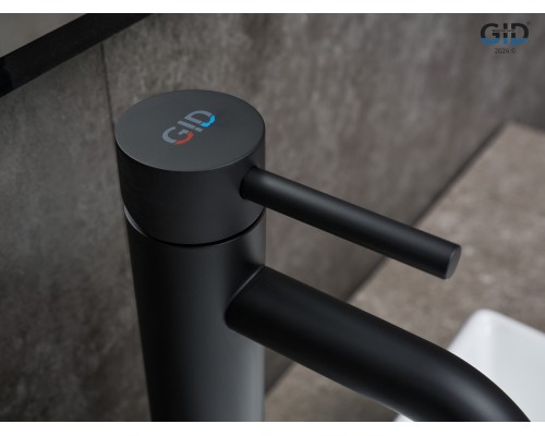 Смеситель высокий для раковины Gid Inga SS096-BM-D SS096BMD черный матовый
