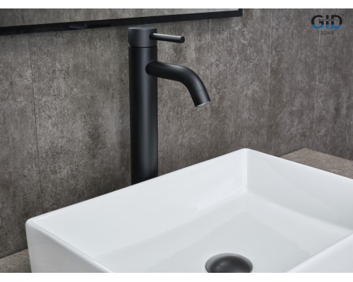 Смеситель высокий для раковины Gid Inga SS096-BM-D SS096BMD черный матовый