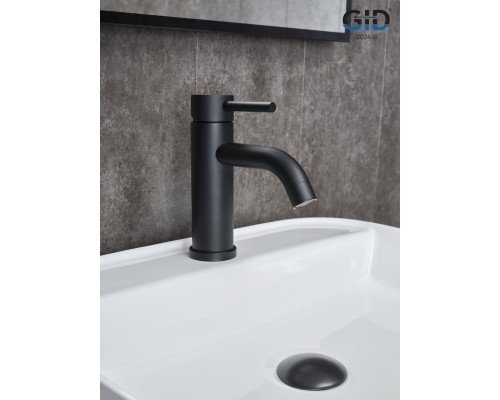 Смеситель для раковины Gid Inga SS096-BM-K SS096BMK черный матовый Смеситель для раковины Gid Inga SS096-BM-K SS096BMK черный матовый