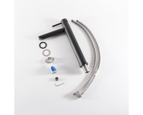 Смеситель высокий для раковины Gid Berlin SS080-BM-D SS080BMD черный матовый Смеситель высокий для раковины Gid Berlin SS080-BM-D SS080BMD черный матовый