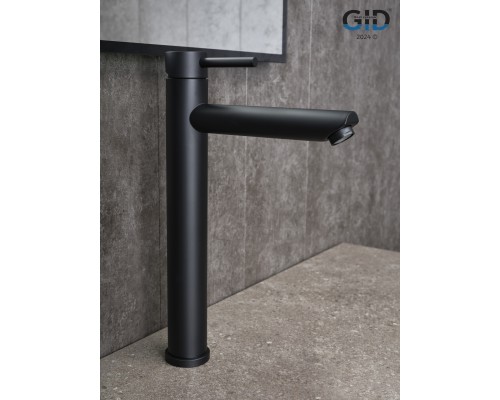 Смеситель высокий для раковины Gid Berlin SS080-BM-D SS080BMD черный матовый Смеситель высокий для раковины Gid Berlin SS080-BM-D SS080BMD черный матовый