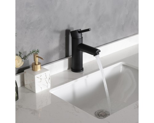 Смеситель для раковины Gid Berlin SS080-BM-K SS080BMK черный матовый Смеситель для раковины Gid Berlin SS080-BM-K SS080BMK черный матовый