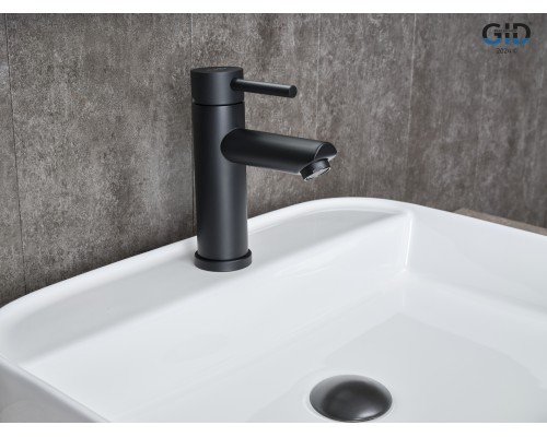 Смеситель для раковины Gid Berlin SS080-BM-K SS080BMK черный матовый Смеситель для раковины Gid Berlin SS080-BM-K SS080BMK черный матовый