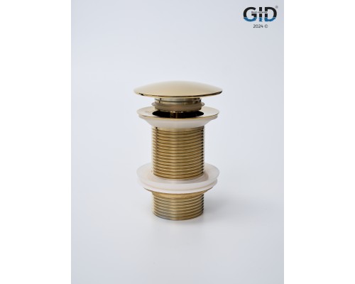 Донный клапан Gid без перелива G100 73301K золото 7x7x10