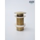 Донный клапан Gid без перелива G100 73301K золото 7x7x10