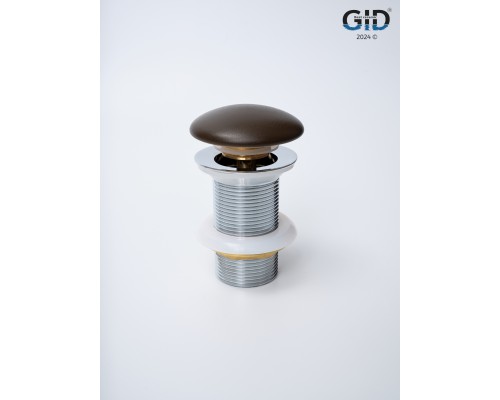 Донный клапан Gid без перелива Br100 74406K коричневый матовый 7x7x10
