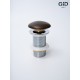 Донный клапан Gid без перелива Br100 74406K коричневый матовый 7x7x10