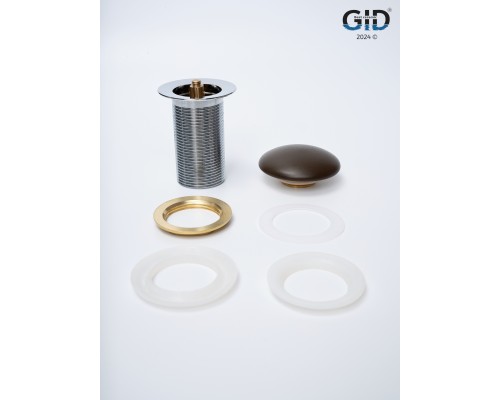 Донный клапан Gid без перелива Br100 74406K коричневый матовый 7x7x10