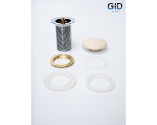 Донный клапан Gid без перелива Sr100 74405K светло-коричневый матовый 7x7x10