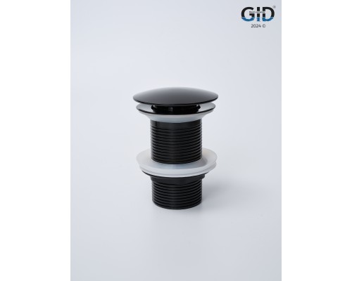 Донный клапан Gid без перелива G-54BL 76601K черный глянцевый 7x7x10