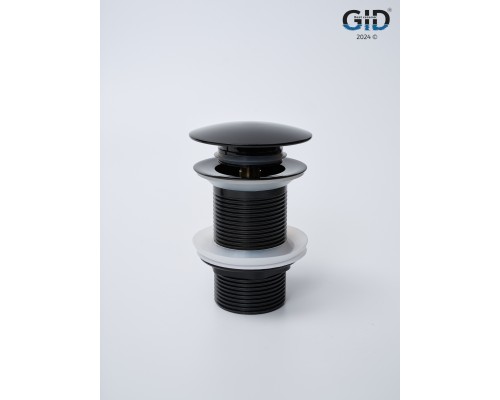 Донный клапан Gid без перелива G-54BL 76601K черный глянцевый 7x7x10
