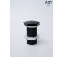 Донный клапан Gid без перелива G-55BM 76602K черный матовый 7x7x10