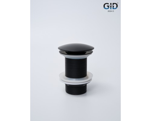 Донный клапан Gid без перелива G-55BM 76602K черный матовый 7x7x10