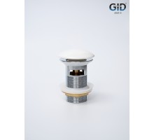 Донный клапан Gid с переливом Wh100-1 71102K белый 7x7x10