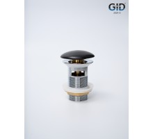 Донный клапан Gid  с переливом Blm100-1 74407K черный матовый 7x7x10