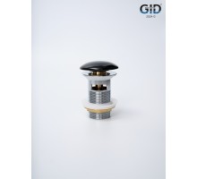 Донный клапан Gid  с переливом Bl100-1 72202K черный глянцевый 7x7x10