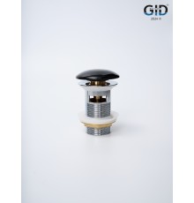 Донный клапан Gid  с переливом Bl100-1 72202K черный глянцевый 7x7x10