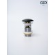 Донный клапан Gid  с переливом Bl100-1 72202K черный глянцевый 7x7x10