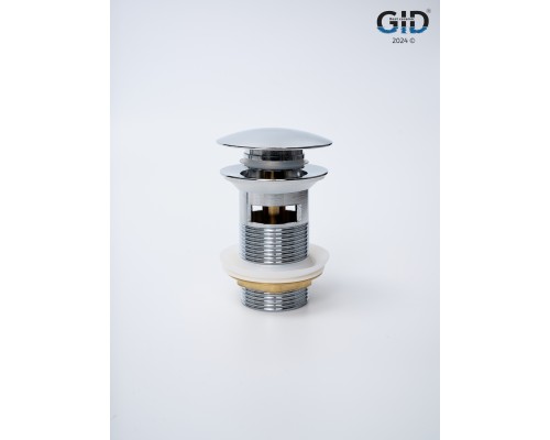 Донный клапан Gid  с переливом Ch100-1 73303K хром 7x7x10