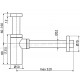 Сифон для раковины Gid G-64GD 75506S золотой
