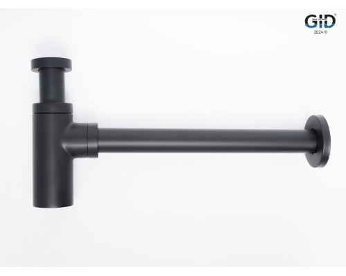 Сифон для раковины Gid G-74BL  75503S черный матовый