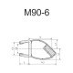 Уплотнитель для душевых ограждений Gutewetter M90-6 магнитный под угол 45° для стекла 6 мм