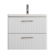 Подвесная тумба с раковиной Belbagno DUE 60 см., Bianco Lucido, DUE-600-2C-SO-BL-P + BB-8076-3-60