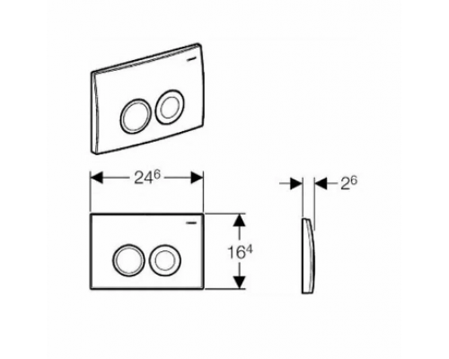 Смывная клавиша Geberit Delta 21 115.125.21.1 хром глянец Смывная клавиша Geberit Delta 21 115.125.21.1 хром глянец